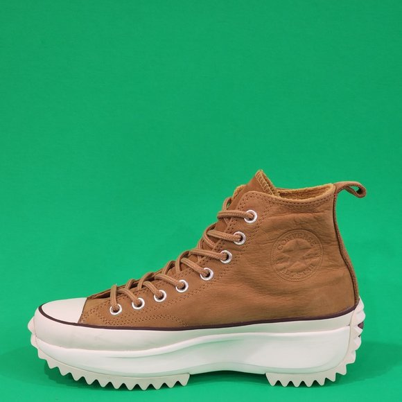 Converse Run Star Hike Hi Wheat Nubuck Leather Platform Sneakers 171666C NWT - Picture 3 of 6